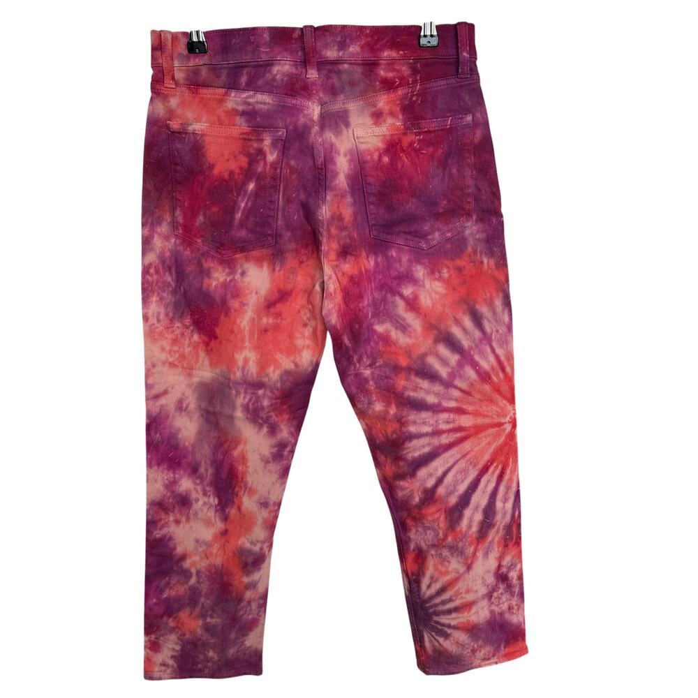 Gap Women's Cheeky Straight Pink Tie Dye High RIse Jeans. Size 8/29 Reg, NWOT - Picture 2 of 6
